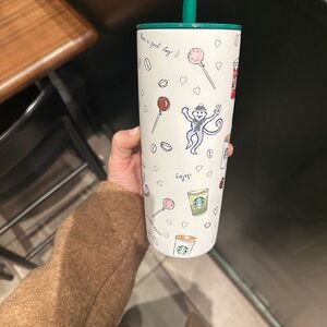 Starbucks White Roller Rabbit Tumbler